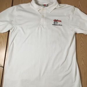 #1 Hooters Unisex Polo Golf Shirt from Downers Grove IL White Size Small